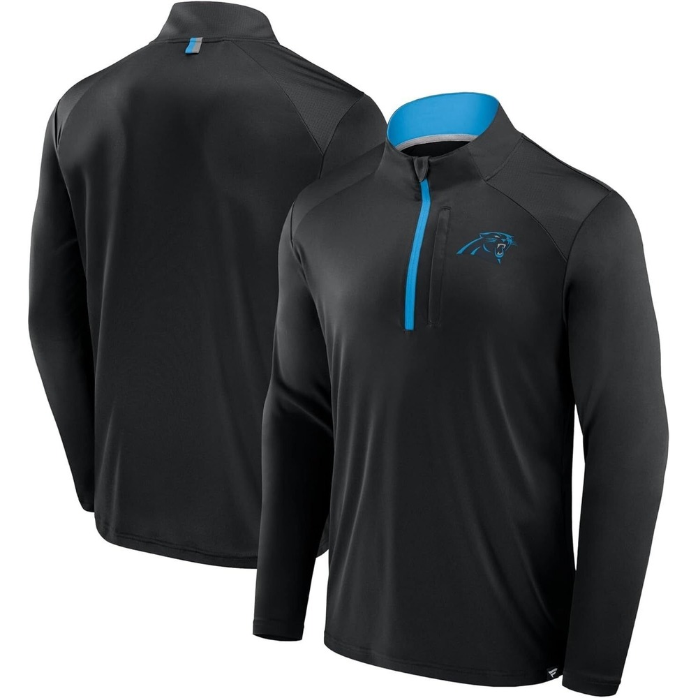 Fanatics Men's NFL Defender 1/4-Zip Jacket - Carolina Panthers - Black - Large